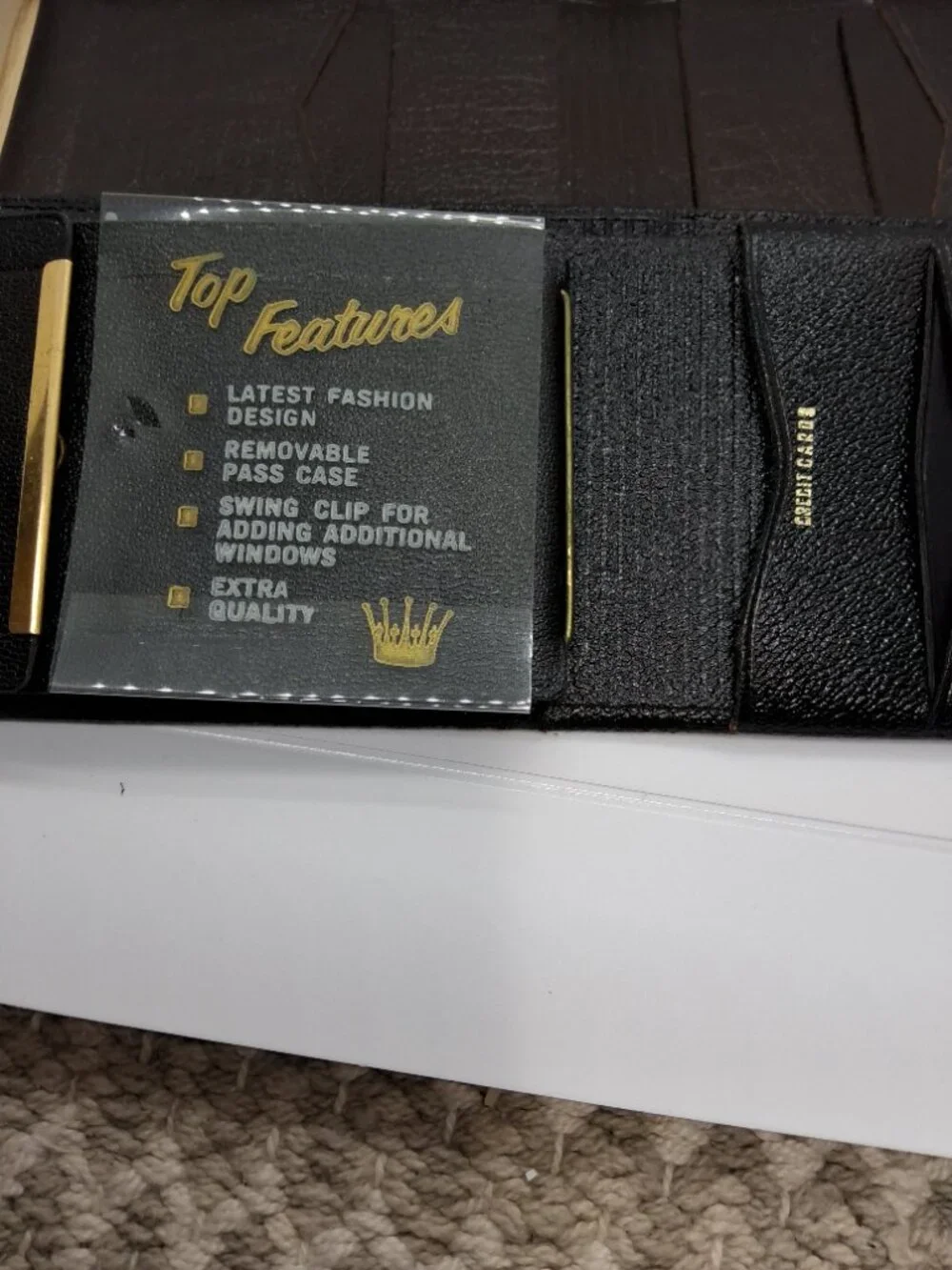 2 Buffalo Calf Wallets, New/Old Stock, Brown & Black w/Jet Swing & Original Box